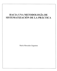 portada Hacia una metodología de sistematización de la práctica