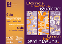 portada Demos la palabra a la igualdad. Guía para el fomento de usos no sexistas en la lengua castellana dirigida a asociaciones