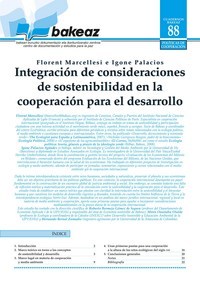 portada Integración de consideraciones de sostenibilidad en la cooperación para el desarrollo