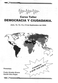 portada Democracia y ciudadanía. Curso taller, septiembre 2000
