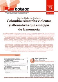 portada Colombia: simetrías violentas y alternativas que emergen de la memoria