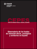 portada Observatorio de los fondos de inversión éticos, ecológicos y solidarios en España