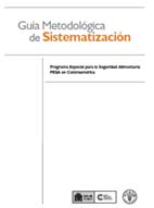 portada Guía metodológica de sistematización. Programa especial para la seguridad alimentria PESA en Centroamérica