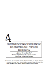 portada Sistematización de experiencias de organización popular en Bogotá