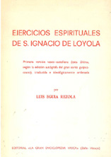 portada Ejercicios espirituales de  S. Ignacio de Loyola = Loiolako Iñazio Donearen Gogo-Jardunak