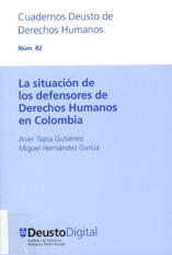 portada La situación de los defensores de los Derechos Humanos en Colombia.