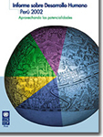 portada Informe sobre Desarrollo Humano Perú 2002. Aprovechando las potencialidades
