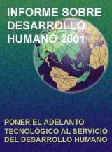 portada Informe sobre desarrollo Humano 2001. Poner el adelanto tecnológico al servicio del desarrollo humano