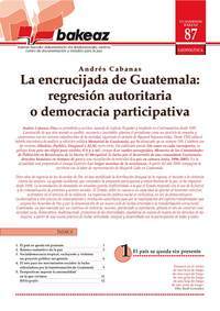 portada La encrucijada de Guatemala: regresión autoritaria o democracia participativa