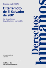 portada El terremoto de El Salvador 2001. Los derechos de las poblaciones vulnerables