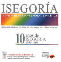 portada Isegoría. revista de Folosofía Moral y Política. 1990-1999