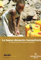 portada La buena donación humanitaria. Propuestas para la cooperación española