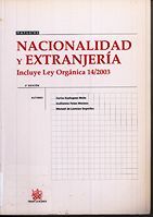 portada Nacionalidad y extranjería. Incluye Ley Orgánica 14/2003