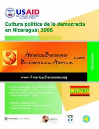 portada Cultura política de la democracia en Nicaragua: 2006