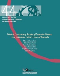 portada Políticas Económicas y Sociales y Desarrollo humano local en América Latina. El caso de Venezuela