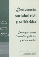 portada Democracia, sociedad civil y solidaridad: ensayos sobre filosofía política y ética social