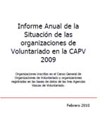 portada Informe anual de la situación del voluntariado en la CAPV 2009
