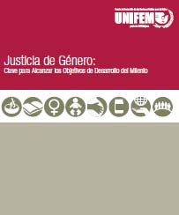 portada Justicia de género y Objetivos de Desarrollo del  Milenio