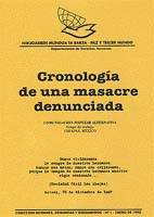 portada Cronología de una masacre denunciada. Comunicación popular alternativa, Chiapas, Mexico