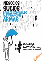 portada Negocios Sucios. Bancos españoles que financian armas controvertidas