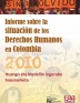 portada Informe sobre la situación de los derechos humanos en Colombia 2010. Ituango eta Medellin inguruko hausnarketa