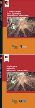 portada El acompañamiento en las experiencias de voluntariado internacional = Bide-laguntza naziarteko boluntariotza esperientzetan