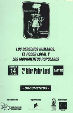 portada Los Derechos Humanos, el Poder Local y los Movimientos Populares. 2º Taller Poder Local, 14 abril 1999
