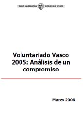 portada Voluntariado Vasco 2005: Análisis de un compromiso