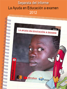 portada Separata del Informe La ayuda en educación a examen, 2012