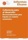 portada Coherencia para el desarrollo: recomendaciones para España en materia económica