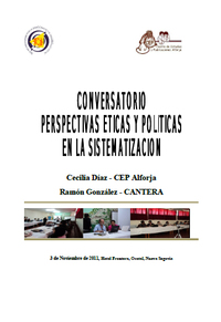portada Conversatorio: Perspectivas éticas y políticas en la Sistematización 