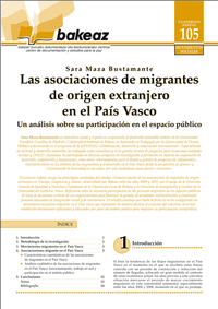 portada Las asociaciones de migrantes de origen extranjero en el País Vasco. Un análisis sobre su participación en el espacio público