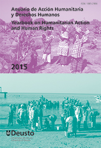 portada Anuario de Acción Humanitaria y Derechos Humanos 2015 = Yearbook on Humanitarian Action and Human Rights 2015
