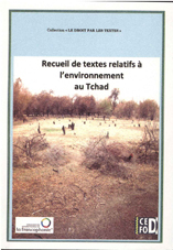 portada Recueil de textes relatifs à l'environnement au Tchad.