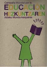 portada Campaña mundial por la educación = Hezkuntzaren aldeko mundu-kanpainia.