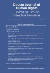 portada Revista Deusto de Derechos Humanos No. 1