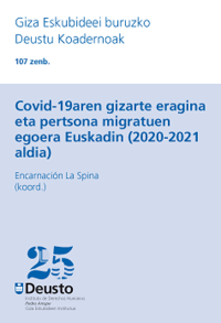 portada Covid-19aren gizarte eragina eta pertsona migratuen egoera Euskadin (2020-2021 aldia).